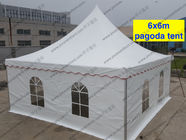 Mini Waterproof High Peak Tents / Peak Pole Tent With Transparent Sidewalls