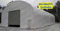 Aluminum Frame Aircraft Hangar Tent Temporary With PVC Roof / Lifting Door